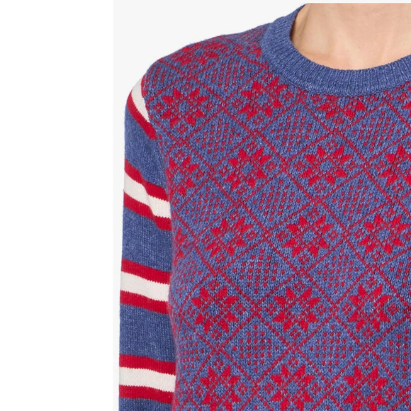 Tommy Hilfiger Sweater Womens Medium Snowflake Crewneck Pullover Wool Blend NEW - Picture 8 of 14